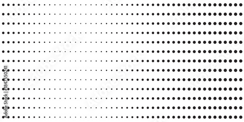 Black polka dots seamless pattern on white background. Halftone minimalist abstract wall in diagonal lines good simple art