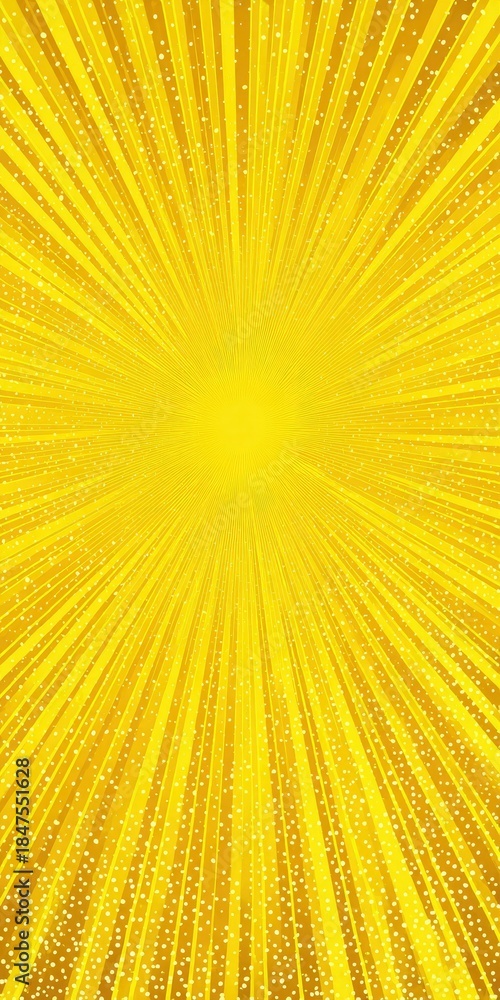 Obraz premium Abstract yellow burst with light rays and a central glow.