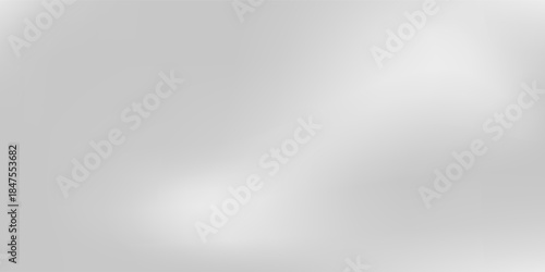 Silver foil background with metal mirror texture. Chrome gradient surface with light gloss modern