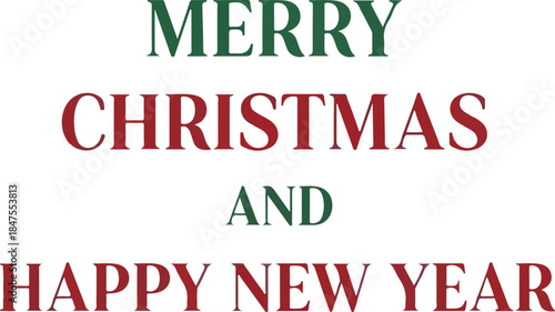 Festive Greetings A Christmas and New Year's Wish in a Simple Holiday Message