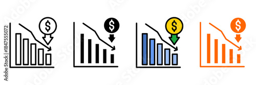 economic criticism Icon Set Multiple Style Collection. Capitalism Breakdown, Debt Crisis, Wealth Gap, Economic Inequality, Corporate Greed, Market Crash, Inflation Woes, Recession Effects, Banking Cor
