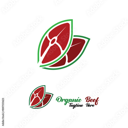 fresh meat logo vector design. Meat store emblems logo