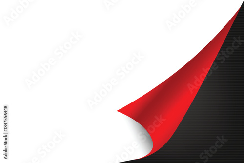 Red Cornered Paper Background Vector