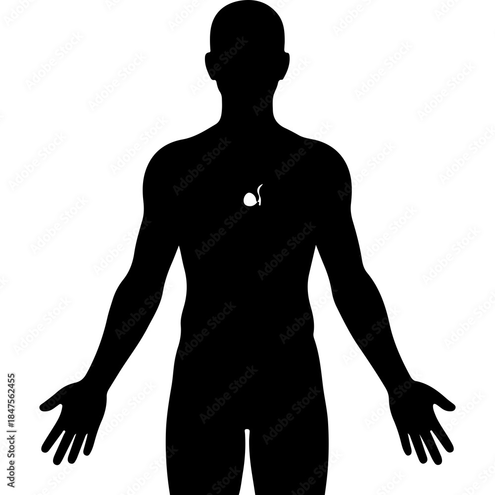 Fototapeta premium Human silhouette with headphone icon with transparent background