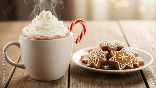 Cozy Christmas Hot Chocolate and Gingerbread