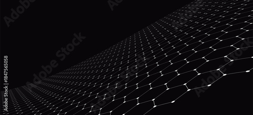 Black background. Dark hexagon carbon fiber texture. Navy blue honeycomb metal texture steel background. Web design template vector illustration EPS 10.