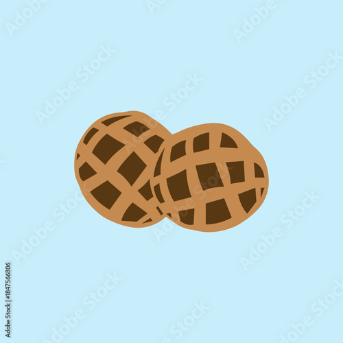 Savoury chicken pie vector illustration on blue background