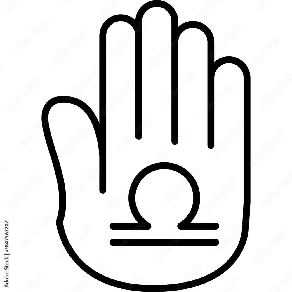 Obraz premium Libra Zodiac Hand Icon