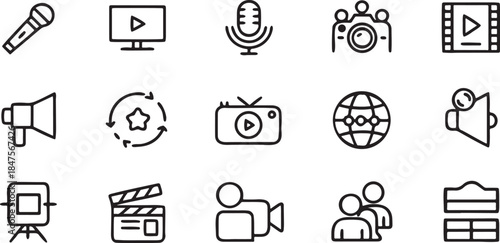 Restaurant Web Icon Set for Business and Digital Design