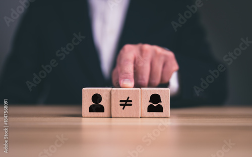 Foto Concept of unfair treatment