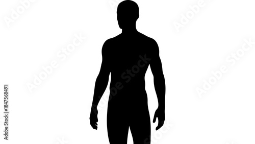 Male silhouette with transparent background