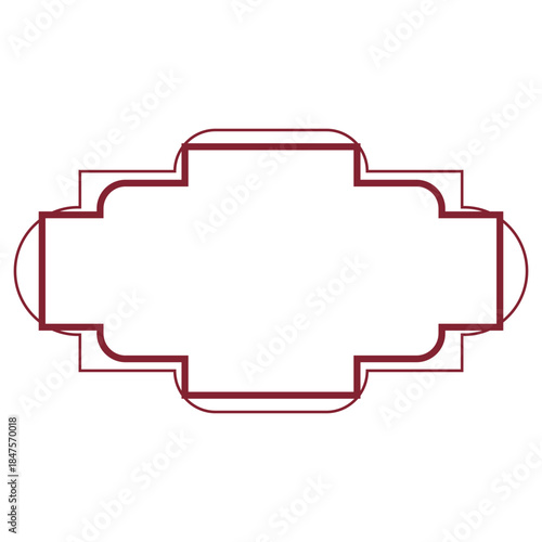 simple red chinese border fra...