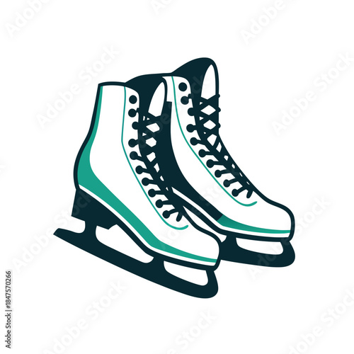 Classic Ice Skates Vector Illustration for Winter Sports and Recreation