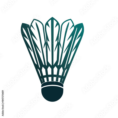 Stylized Badminton Shuttlecock Gradient Vector Icon