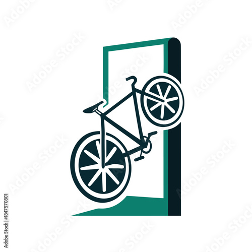 Modern Cycling Bicycle Logo Icon Vector Graphic Design