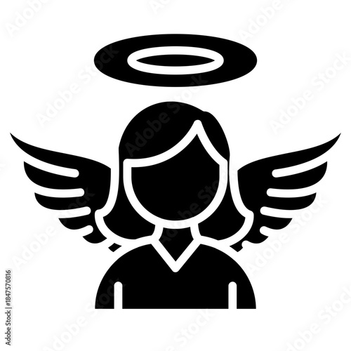 Praying Angel Halo Icon