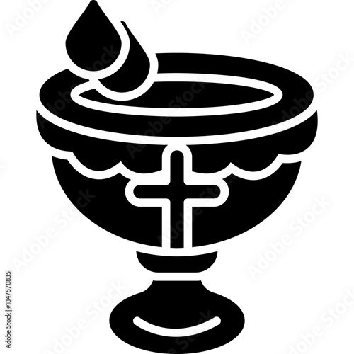 Baptismal Water Cross Icon