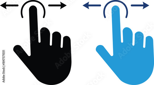 Swipe icon set. Swipe Multiple Style Icon Set Collection. Swipe icon vector illustration on transparent background
