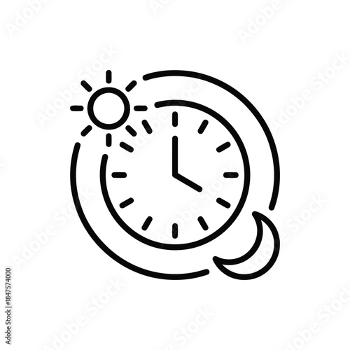 Day And Night Clock Icon