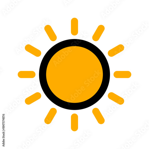 Sun icon representing brightness and sunlight