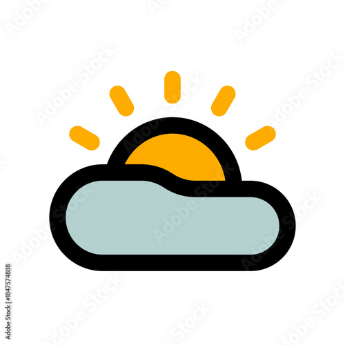Sun and Cloud Icon