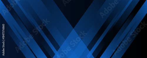 Banner background blue and black ,blue gradient.slash shape. suit for bussines, banners