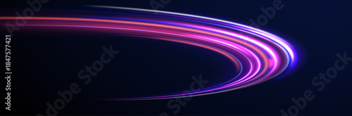 Streak motion line light blur speed futuristic night city.
