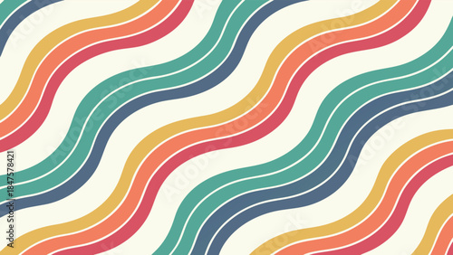 Vibrant Abstract Background with Fluid Geometric Shapes and Multi-Colored Mosaic Pattern