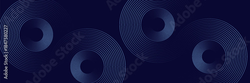 Abstract blue glowing geometric lines modern shiny blue circle lines pattern. Suit for cover, banner, brochure