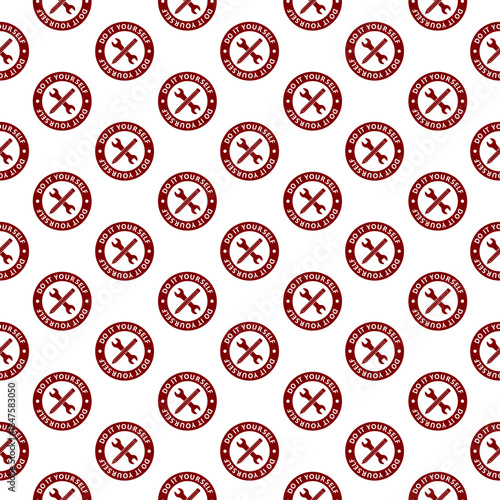 Do it yourself seamless pattern isolated on white background
