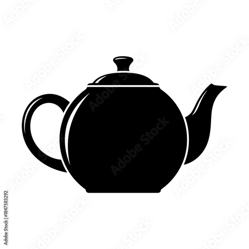 Classic teapot silhouette icon symbolizing tea culture, relaxation, hospitality, comfort rituals and cozy home moments