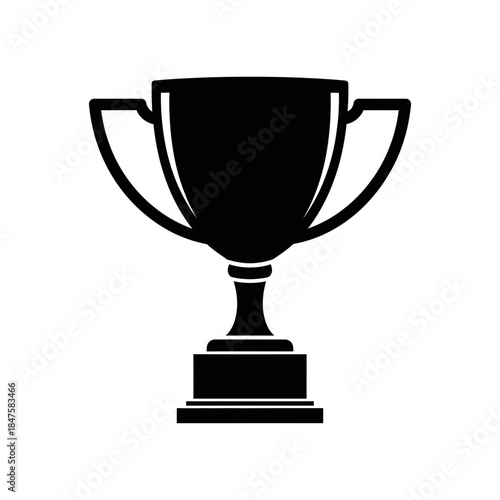 Champion trophy cup silhouette icon symbolizing victory, success, achievement, awards, competition and winning moments