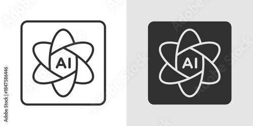 AI Chat App Icon representing intelligent messaging, featuring chat bubbles combined with neural or circuit elements to symbolize AI-powered conversations.