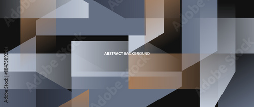 Abstract grey gradation background. with a pattern composed of a stack of geometry objects arranged neatly to create a modern design.