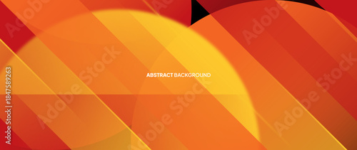 Abstract orange background with clashing beveled patterns. Futuristic design of elegant and simple geometric shapes. Vector illustration.