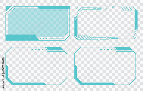 Futuristic UI Frames and Data Display Panels – High-Tech Interface Elements