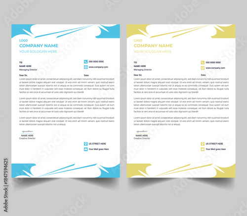 creative modern letterhead design template for your project.
