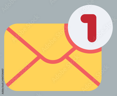 New Message Notification Icon – Minimal Vector UI Symbol