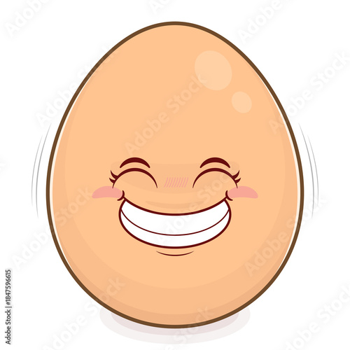egg smile face cartoon cute