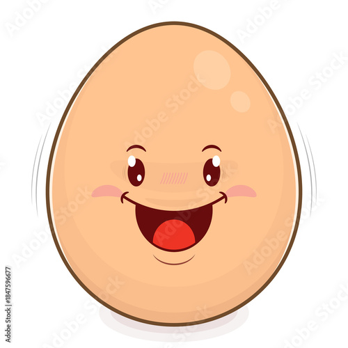 egg playful face cartoon cute