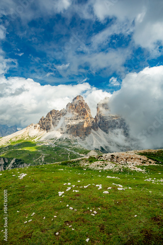 Tre cime di Lavaredo in Dolomites Mountains, Italy	