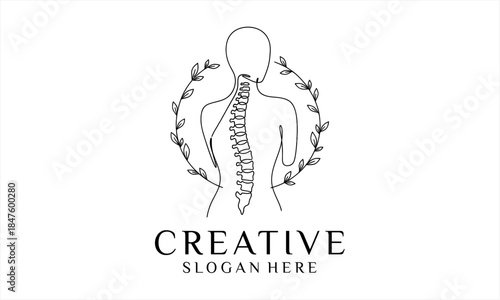 Spine Health and Wellness Logo Design.