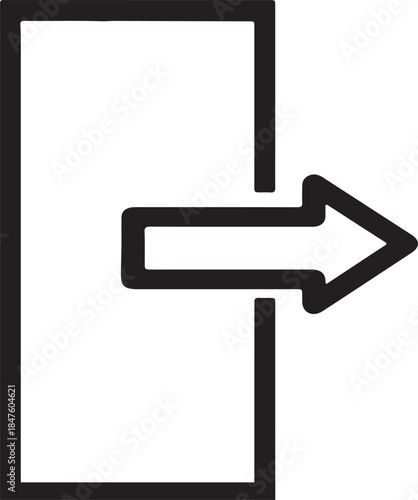 simple log out or sign out icon