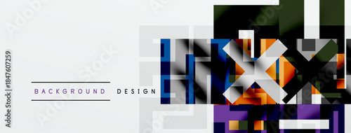 Abstract geometric design. Overlapping shapes create dynamic visual texture. White space provides contrast, modern aesthetic.