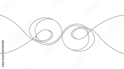 Minimalist continuous line art using soft curves and open shapes, conveying a sense of flow and spaciousness. | Editable EPS vectors.