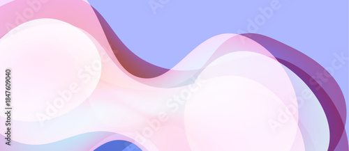 Abstract fluid shapes, pastel colors blend. Soft waves create calming visual experience. Light gradients suggest depth, movement.