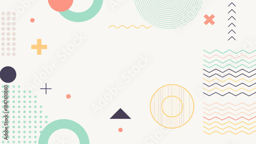 Minimal Abstract Vector Composition with Floating Geometric Shapes in Soft Blue and Teal Tones | Editable EPS vectors.