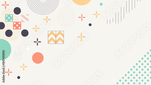 Minimal Abstract Vector Composition with Floating Geometric Shapes in Soft Blue and Teal Tones | Editable EPS vectors.