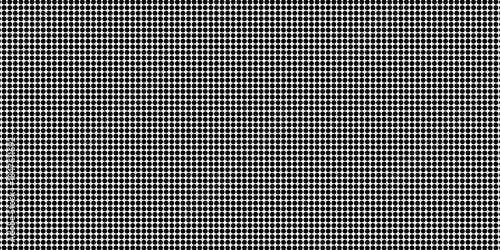 Texture of metal black mesh with round holes on a white background. Background made of metal perforated mesh