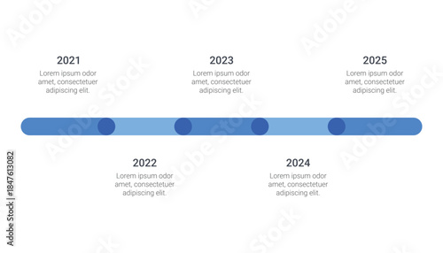 Simple Business Timeline Infographic Template with Milestone 5 Years